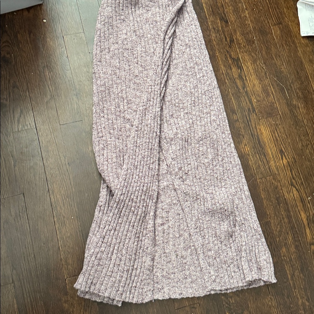 Women's Ribbed Knit Sweater long skirt - Purple Sz M
